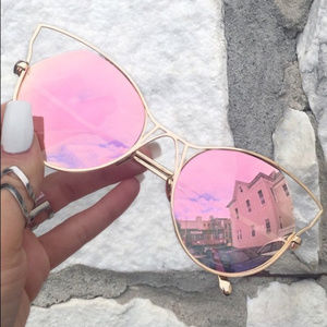 Indecent Cateye Rose Gold Sunglasses